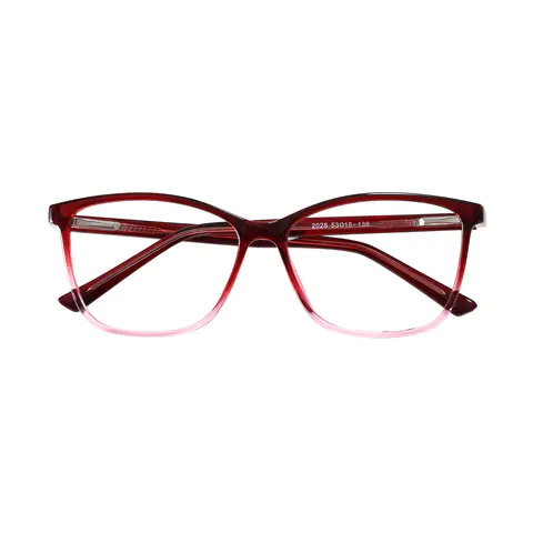 Square Red Eyeglasses