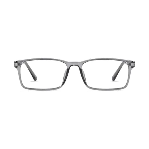Rectangle Gray Eyeglasses