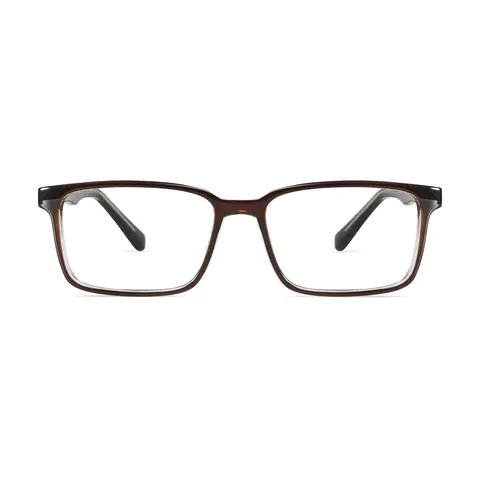 Rectangle Brown Eyeglasses