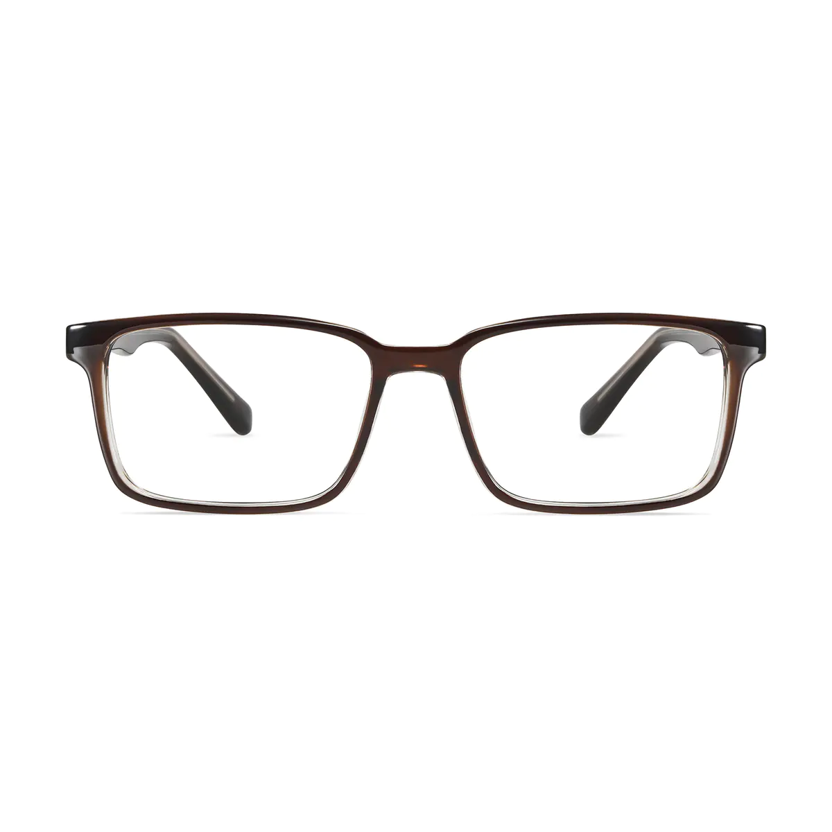 Rectangle Brown Eyeglasses
