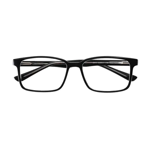 Rectangle Black/Clear Eyeglasses