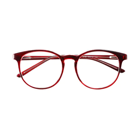 Oval Red Eyeglasses