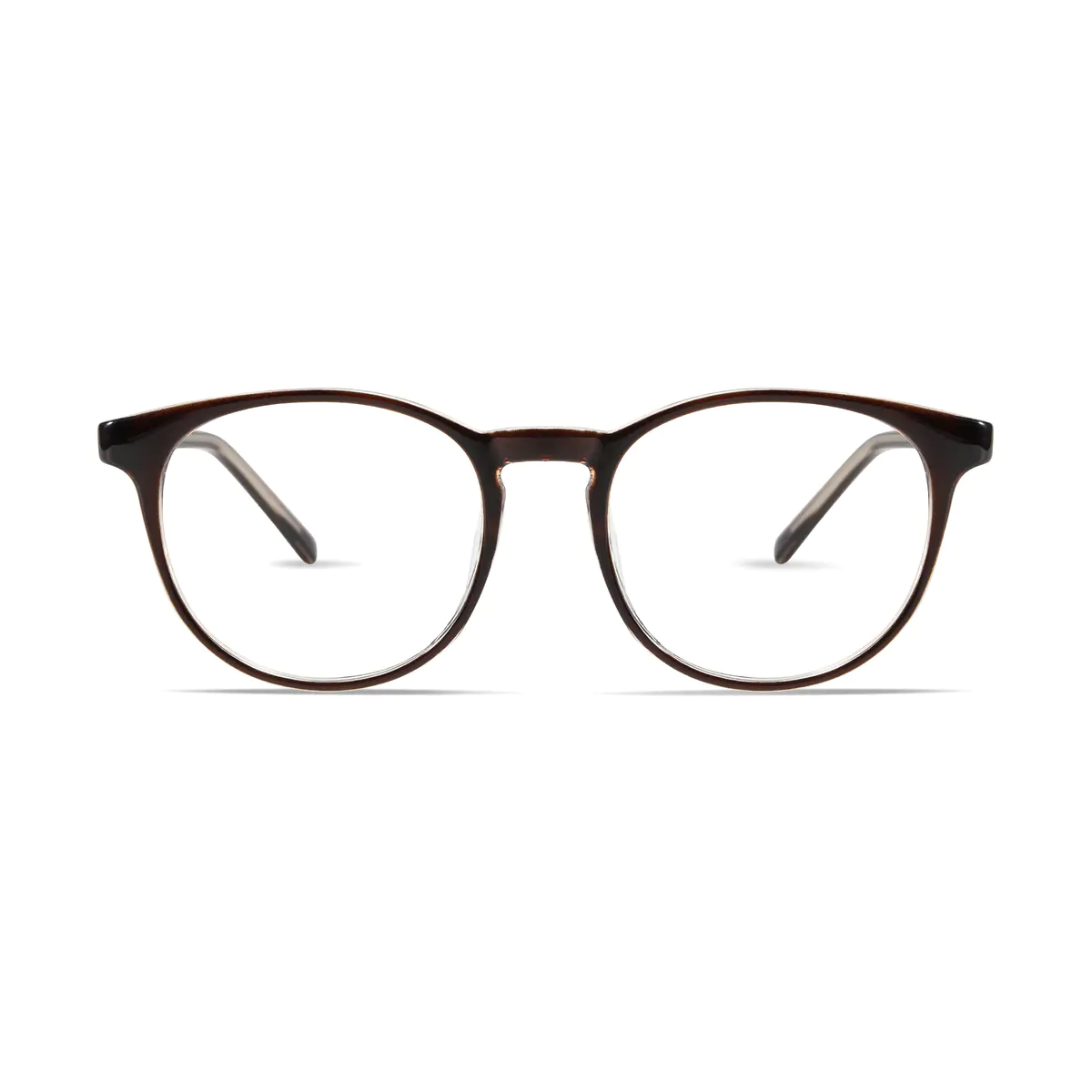 Oval Brown Eyeglasses