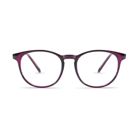 Oval Tortoiseshell/Purple Eyeglasses