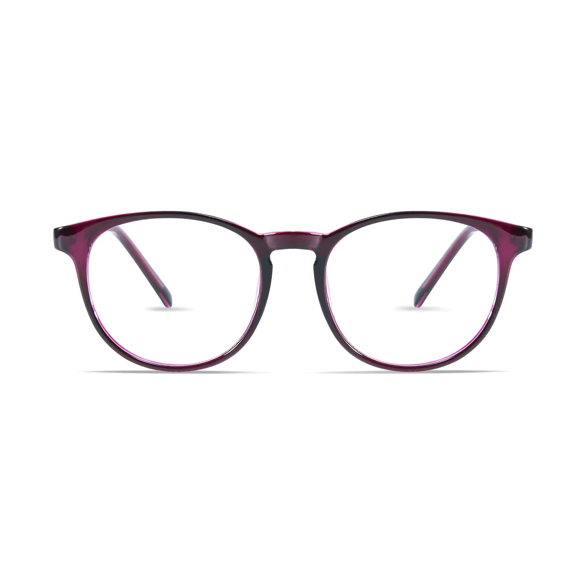 Oval Tortoiseshell/Purple Eyeglasses