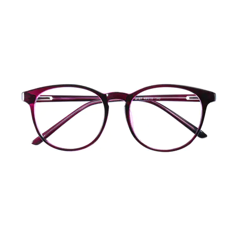Oval Tortoiseshell/Purple Eyeglasses