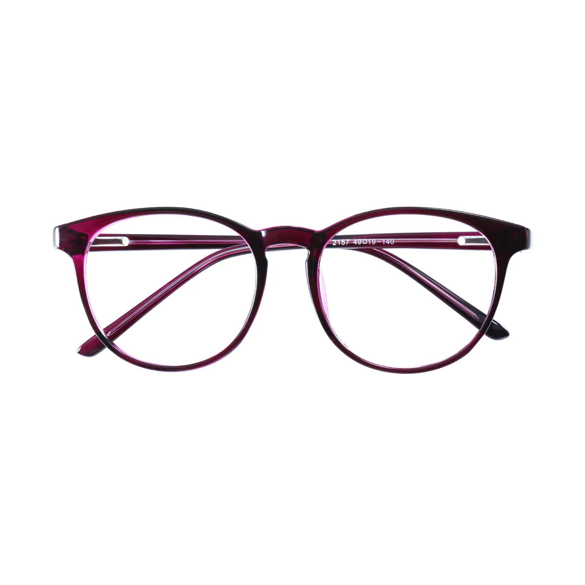 Oval Tortoiseshell/Purple Eyeglasses