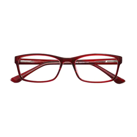 Rectangle Red Eyeglasses