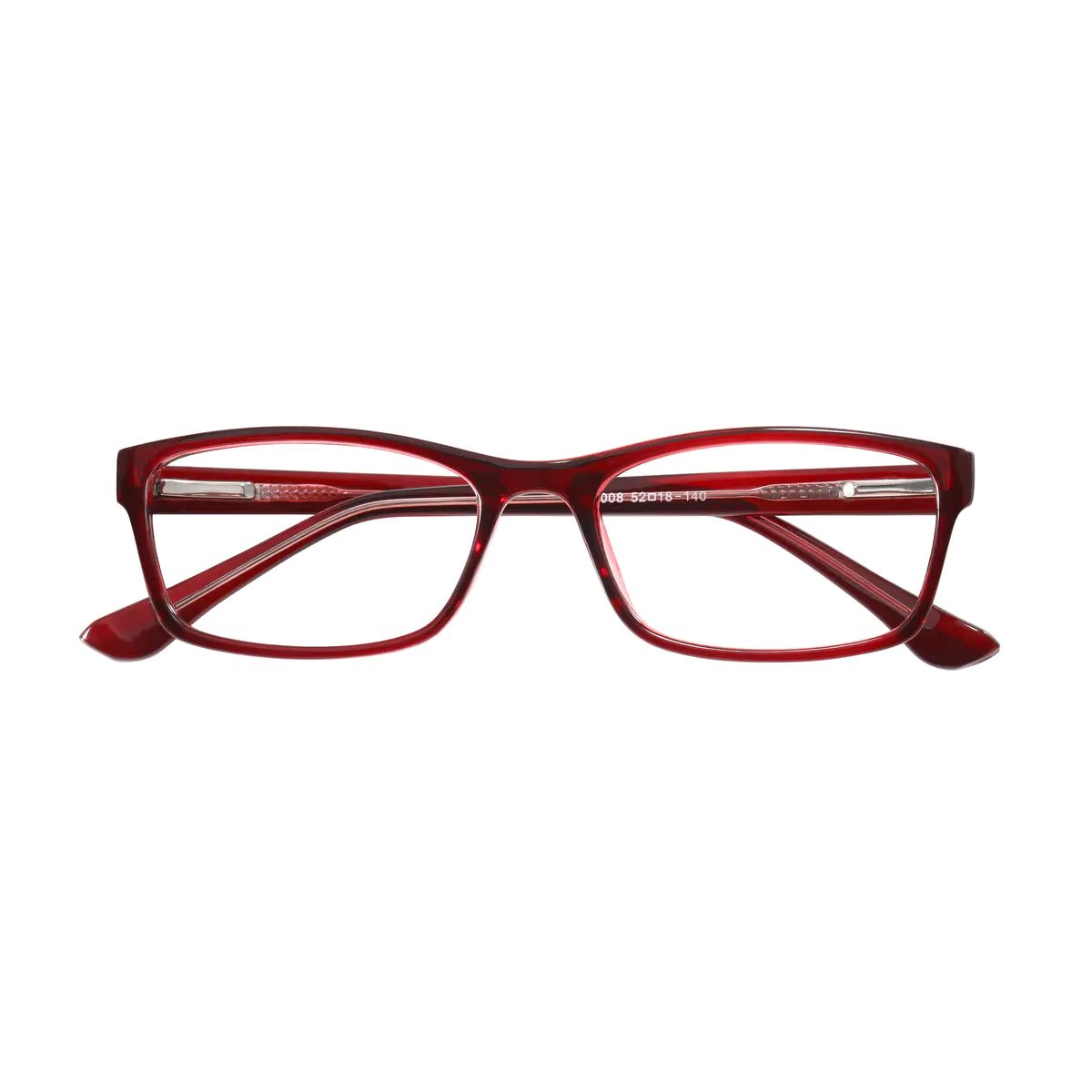 Rectangle Red Eyeglasses