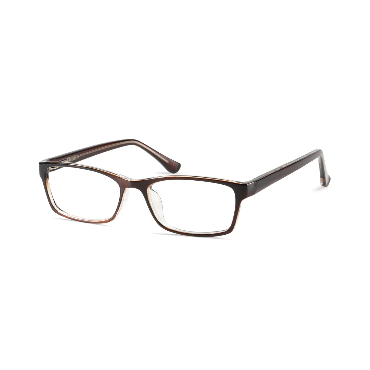 Rectangle Brown Eyeglasses