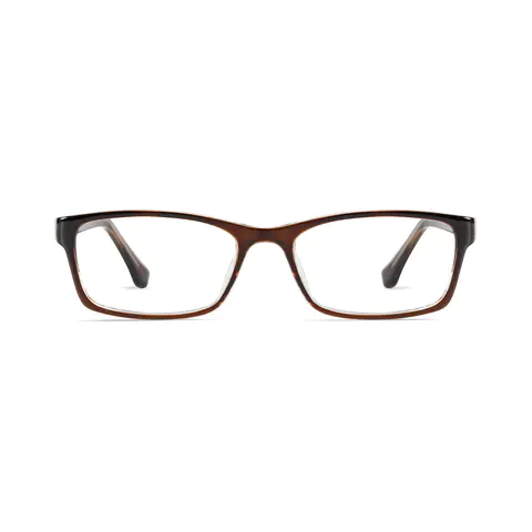 Rectangle Brown Eyeglasses