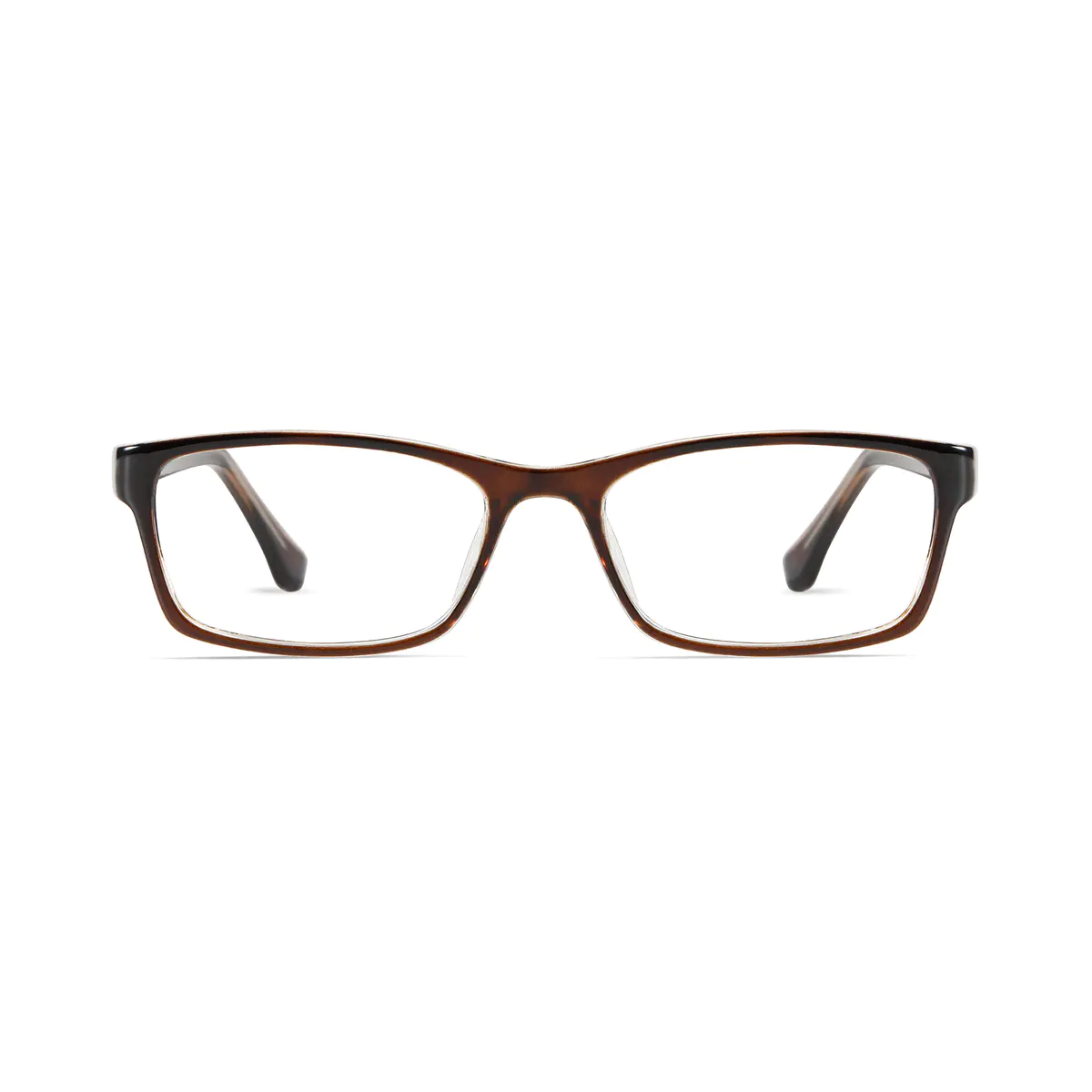 Rectangle Brown Eyeglasses