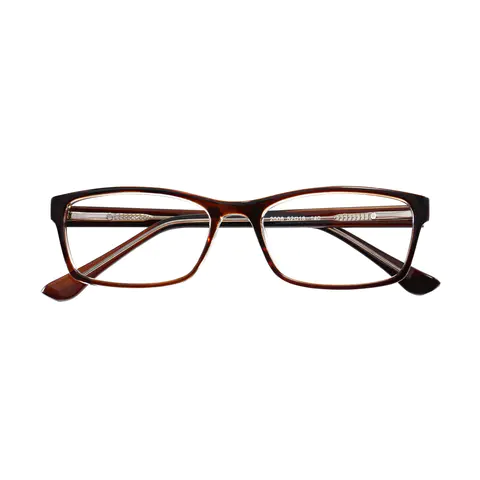 Rectangle Brown Eyeglasses