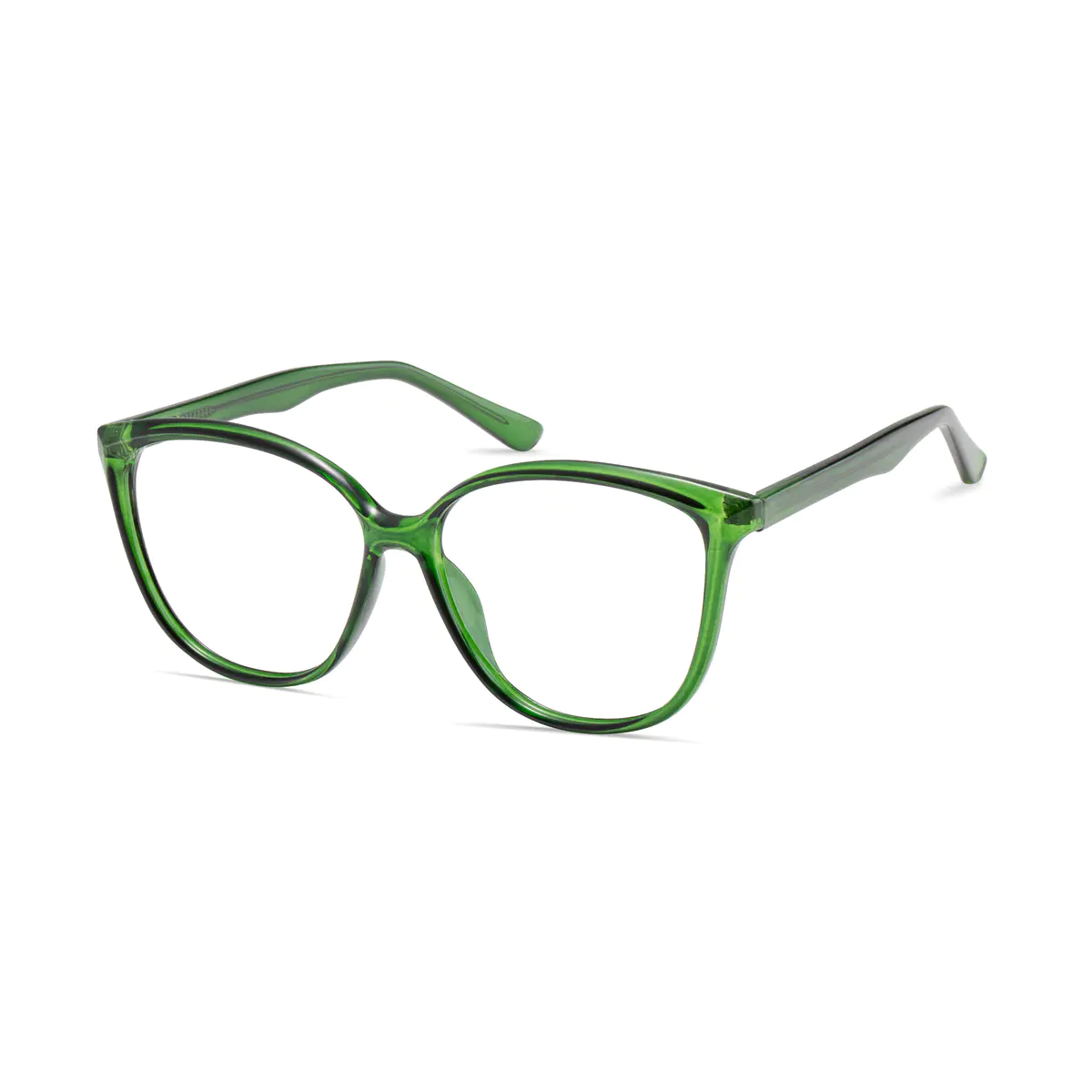 Oval Green Eyeglasses