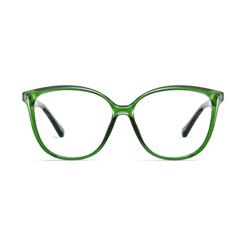 Oval Green Eyeglasses