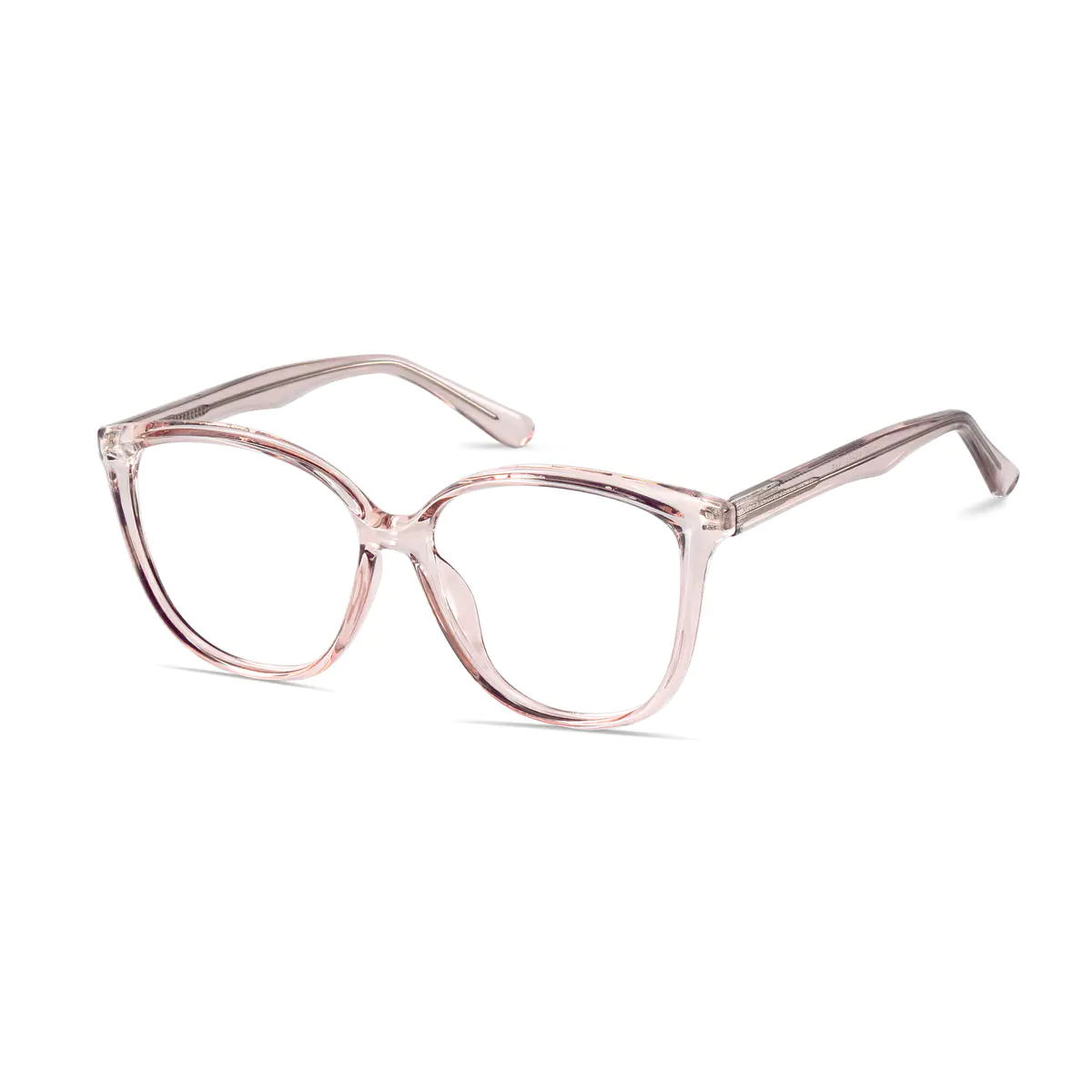 Oval Pink Eyeglasses
