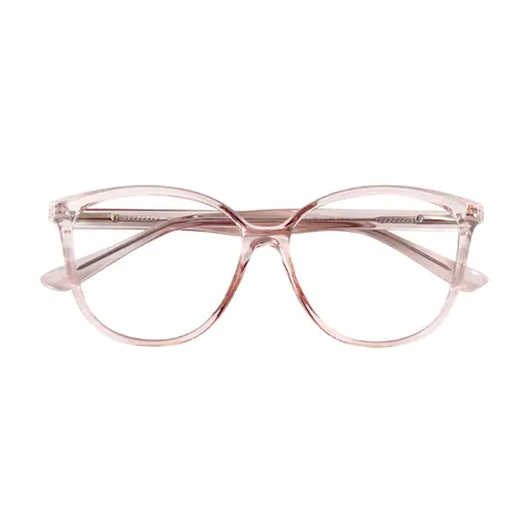 Oval Pink Eyeglasses