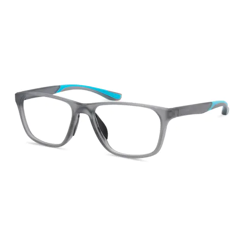 Rectangle Transparent Gray Eyeglasses