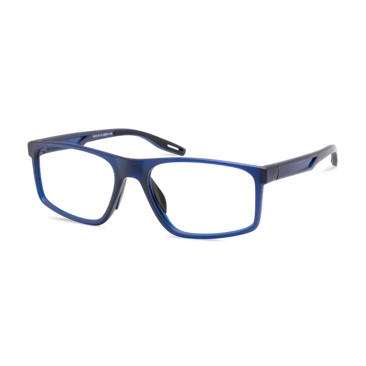 Rectangle Blue Eyeglasses
