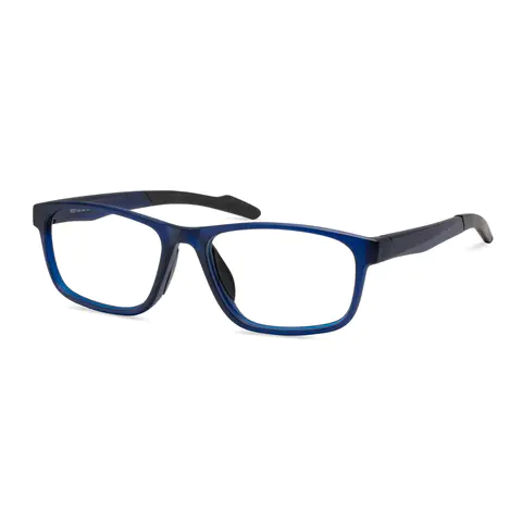 Rectangle Blue Eyeglasses
