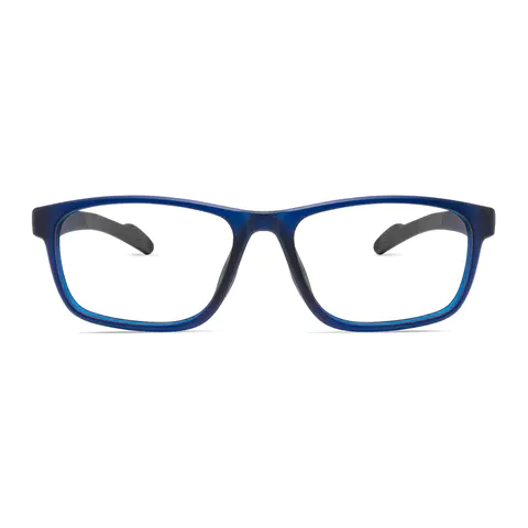Rectangle Blue Eyeglasses
