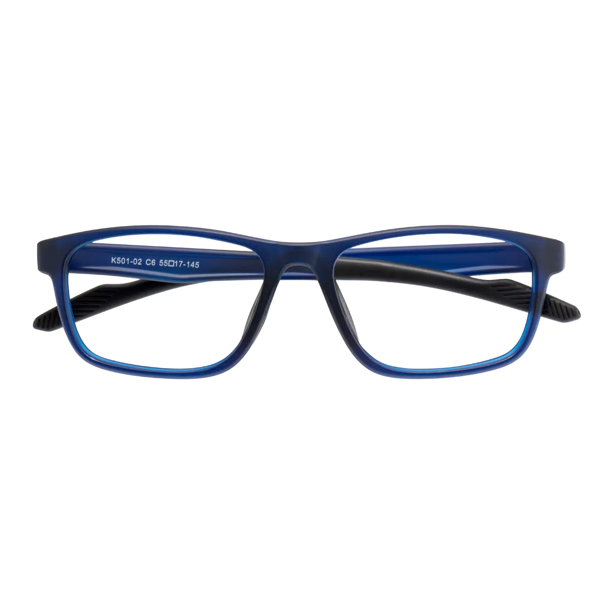Rectangle Blue Eyeglasses