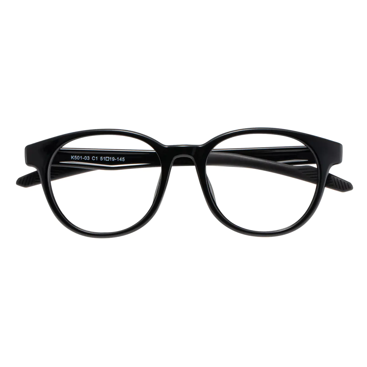 Oval Black Eyeglasses