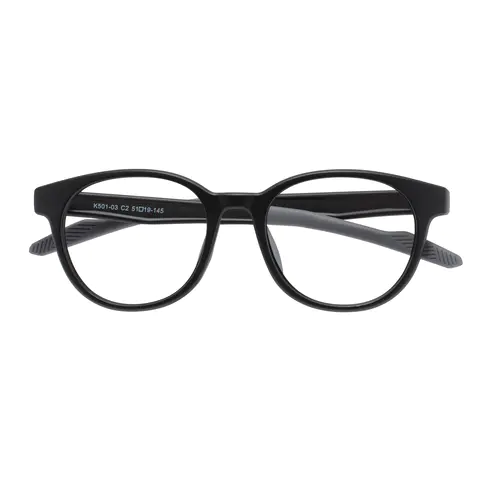 Oval Grey Eyeglasses