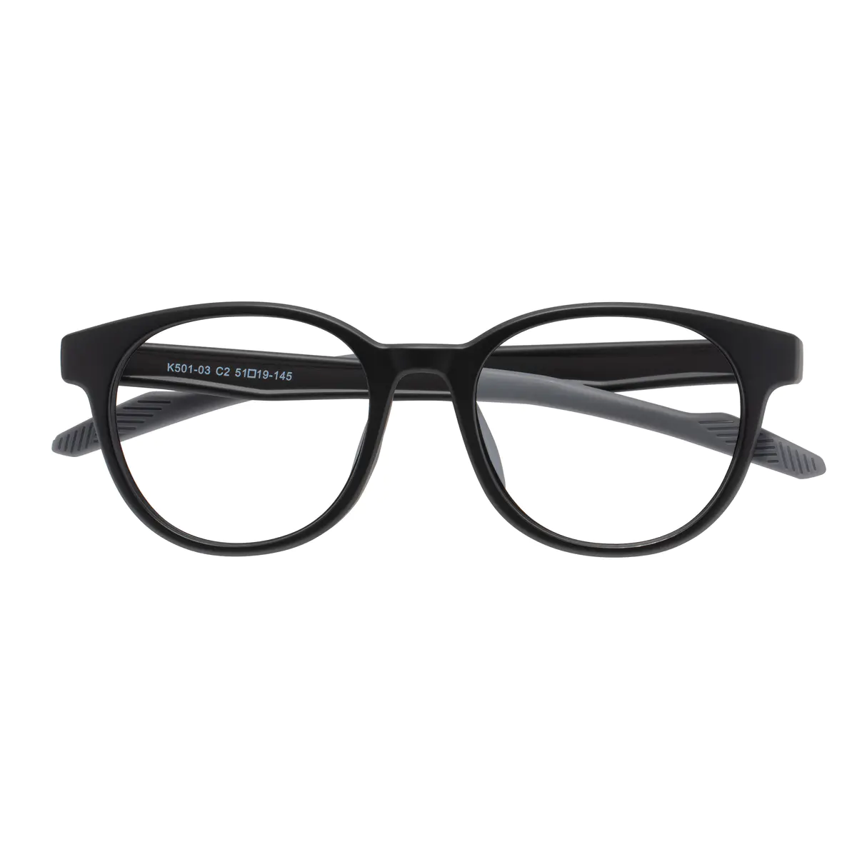 Oval Grey Eyeglasses
