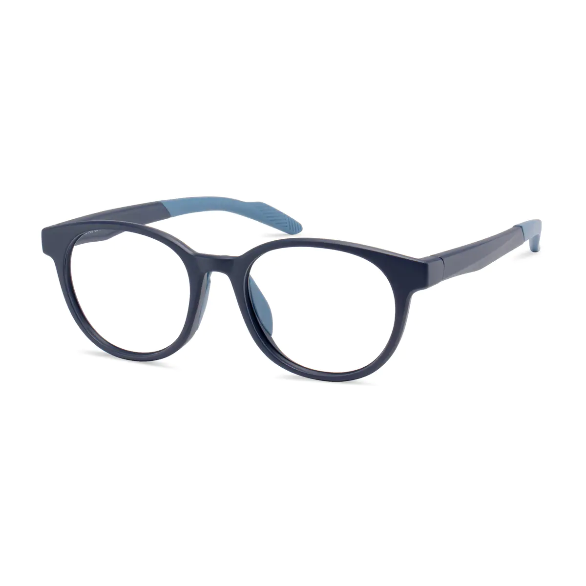 Oval Blue Eyeglasses