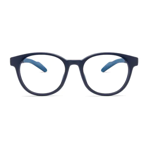 Oval Blue Eyeglasses