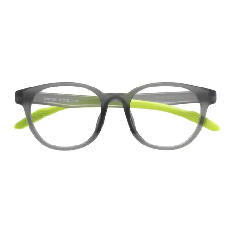 Oval Grey Eyeglasses