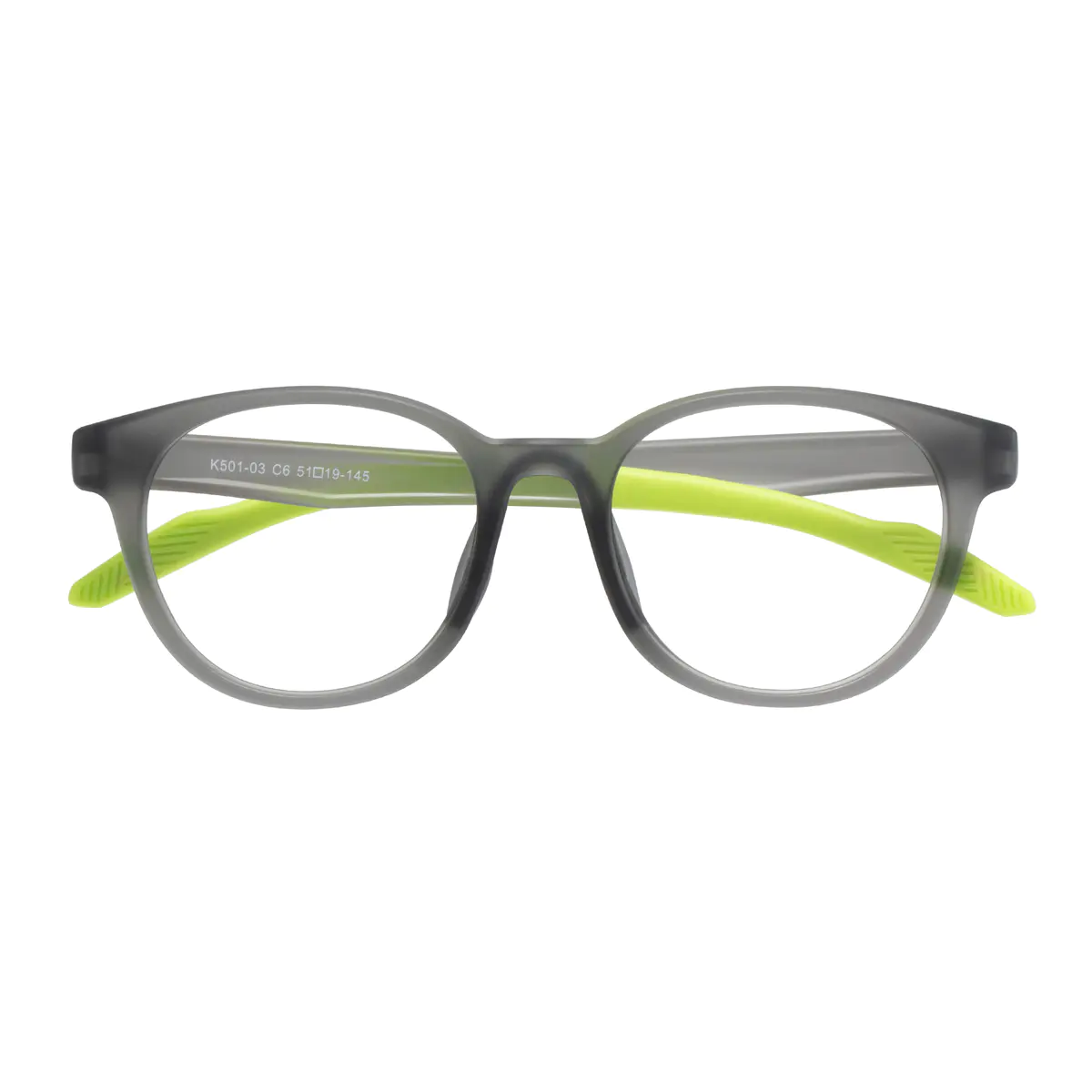 Oval Grey Eyeglasses