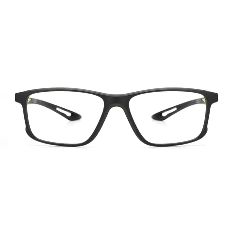 Rectangle Black/Green Eyeglasses