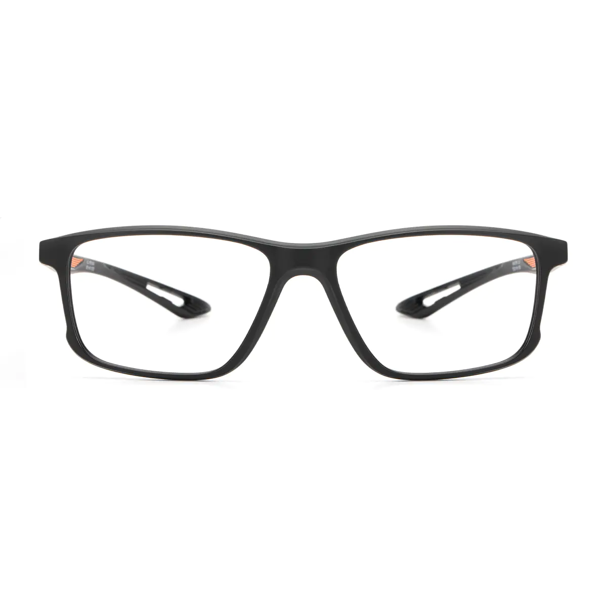 Rectangle Black/Orange Eyeglasses