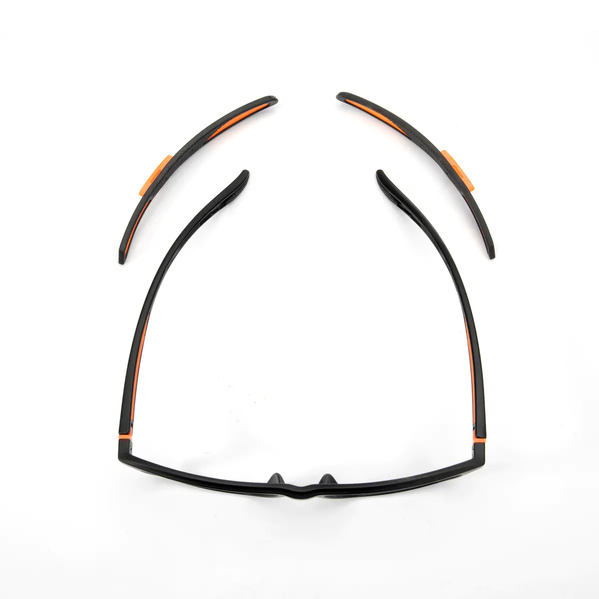 Rectangle Black/Orange Eyeglasses