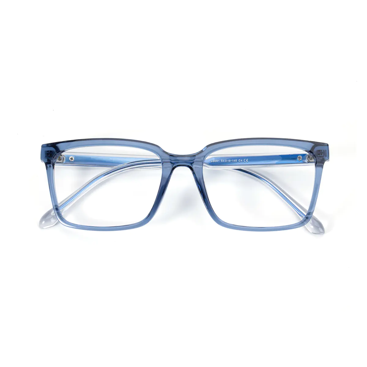 Square Blue Eyeglasses