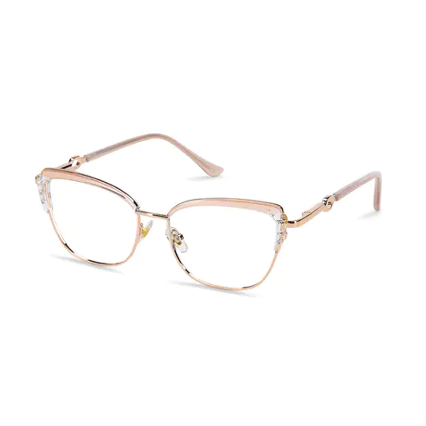 Cat-eye Transparent Amber Eyeglasses