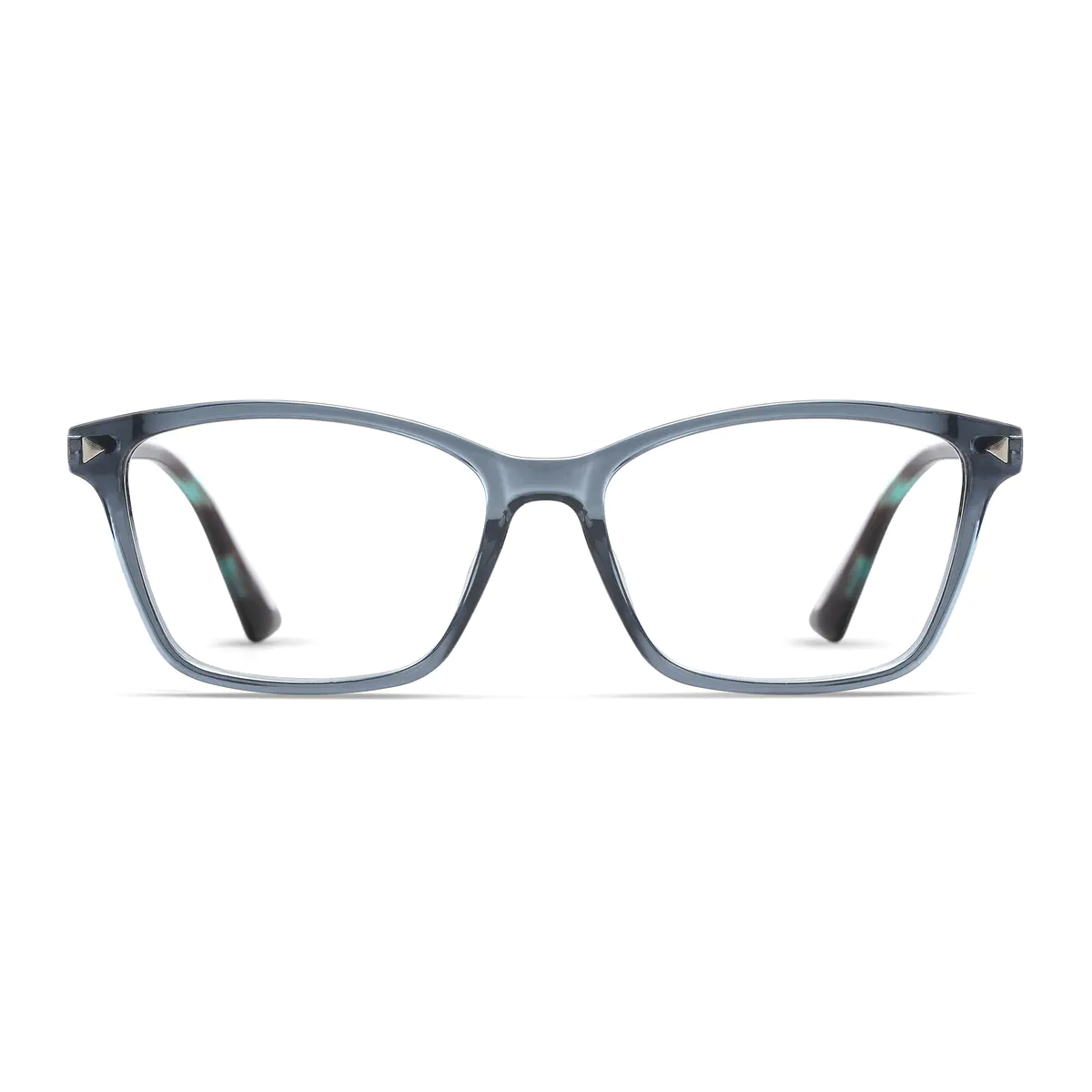 Rectangle Blue Eyeglasses