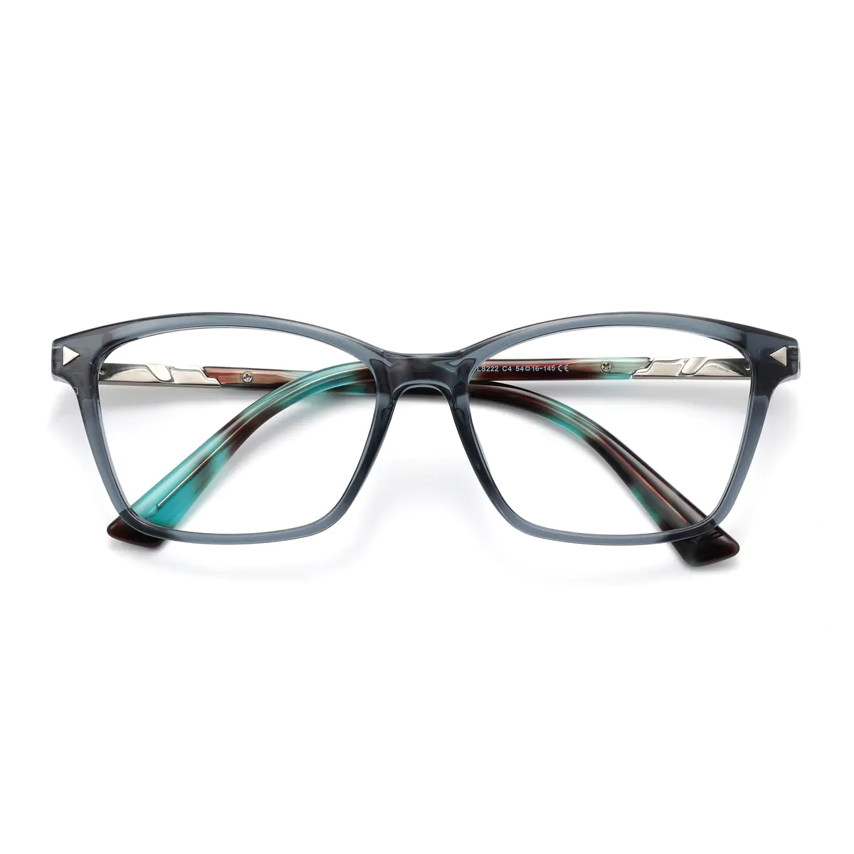 Rectangle Blue Eyeglasses