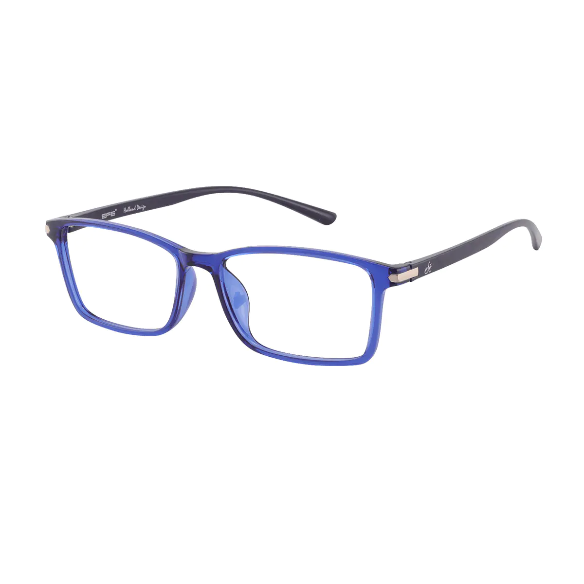 Rectangle Blue Eyeglasses