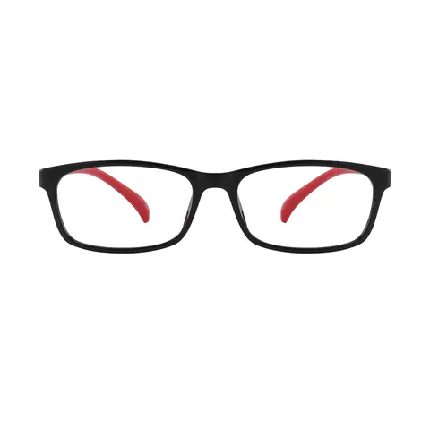 Rectangle Black/Red Eyeglasses