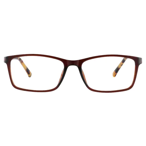 Rectangle Brown Eyeglasses