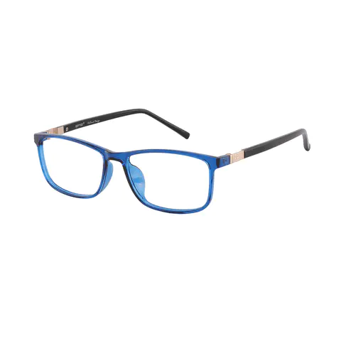 Rectangle Blue Eyeglasses