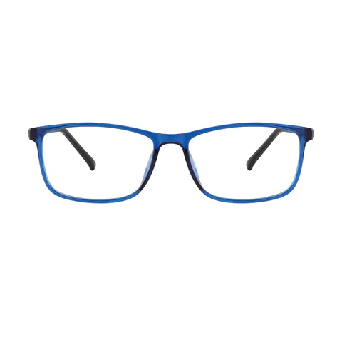 Rectangle Blue Eyeglasses