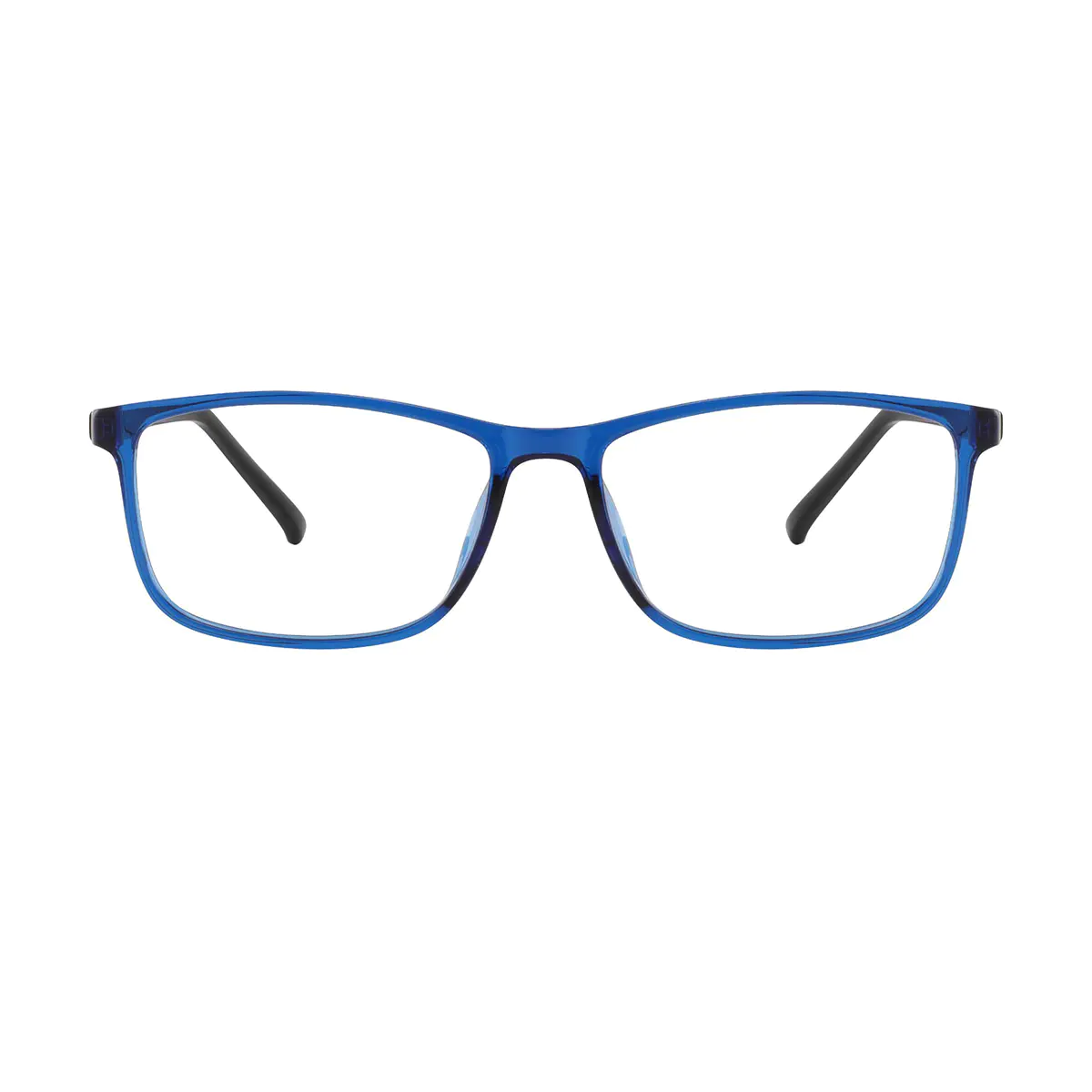 Rectangle Blue Eyeglasses