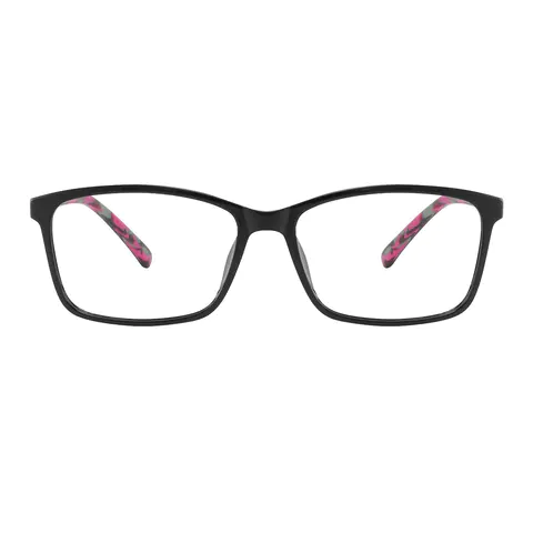 Rectangle Pink Tortoiseshell Eyeglasses