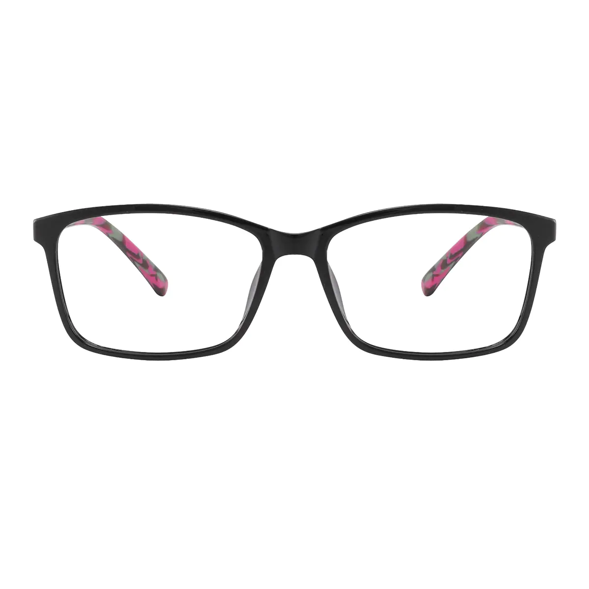 Rectangle Pink Tortoiseshell Eyeglasses
