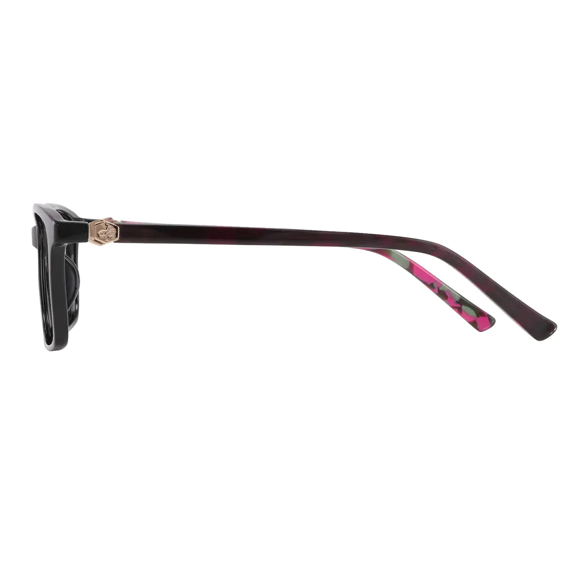 Rectangle Pink Tortoiseshell Eyeglasses