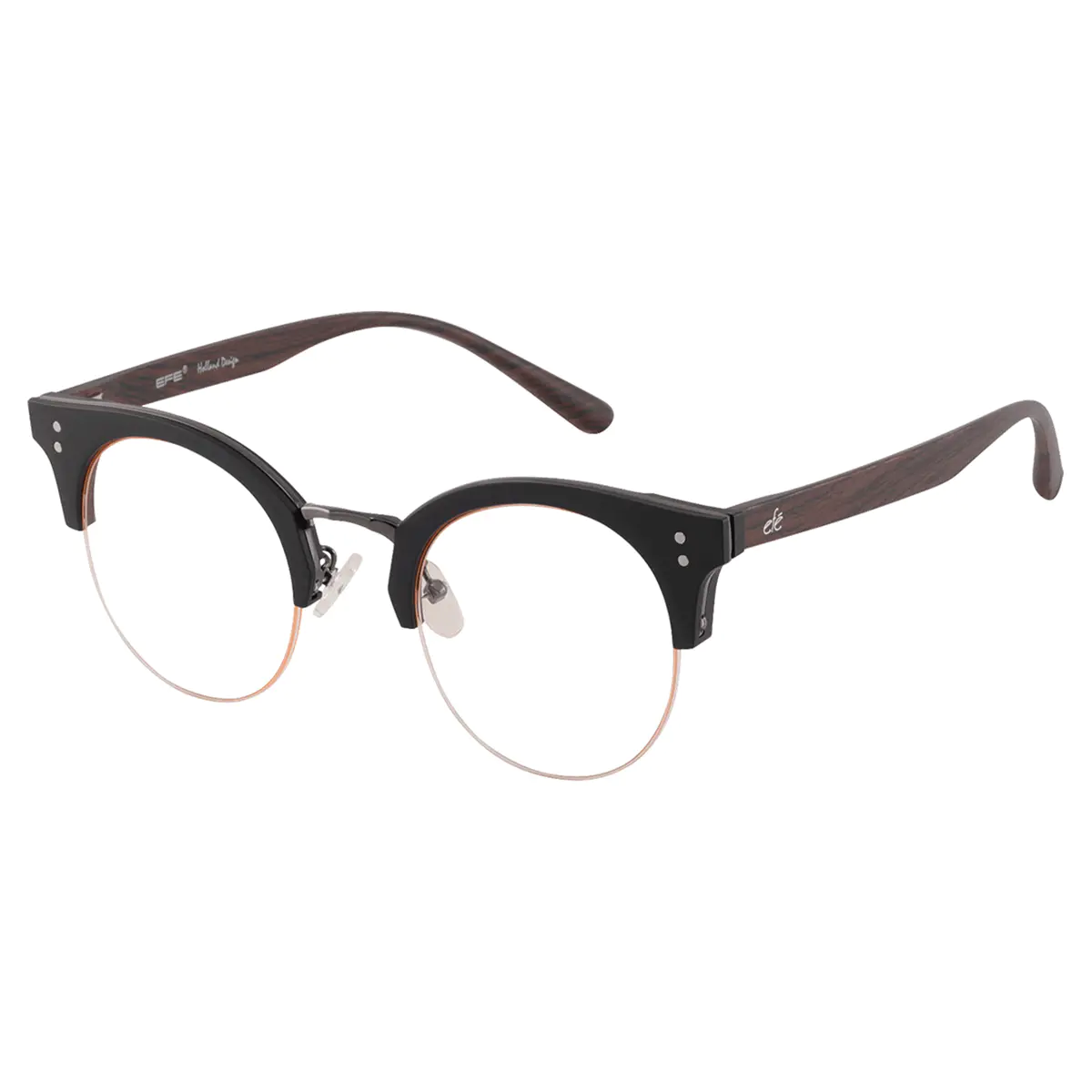 Browline Matte Black Eyeglasses